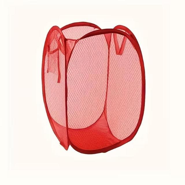 爆ヤス価格価格490円★ポップアップメッシュ洗濯かご エルゴノミックハンドル付き - 折りたたみストレージバスケット 赤 < インテリア/ライフ 爆ヤス価格価格490円★ポップアップメッシュ洗濯かご エルゴノミックハンドル付き - 折りたたみストレージバスケット 赤 < インテリア/ライフの