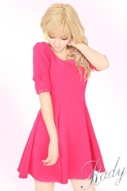 Rady☆パフスリーブフレアワンピ☆ショッキングピンク☆新品タグ付き < ブランド Rady☆パフスリーブフレアワンピ☆ショッキングピンク☆新品タグ付き < ブランドの