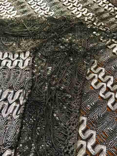 【専門店】グレー&シルバー◆高級レース編大判ストール < 女性ファッション  【専門店】グレー&シルバー◆高級レース編大判ストール < 女性ファッションの