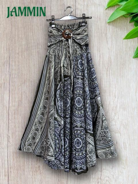 ペーズリー紋様柄フレアスカート アジアン エスニック ヒッピー ロングスカート < 女性ファッション  ペーズリー紋様柄フレアスカート アジアン エスニック ヒッピー ロングスカート  < 女性ファッションの