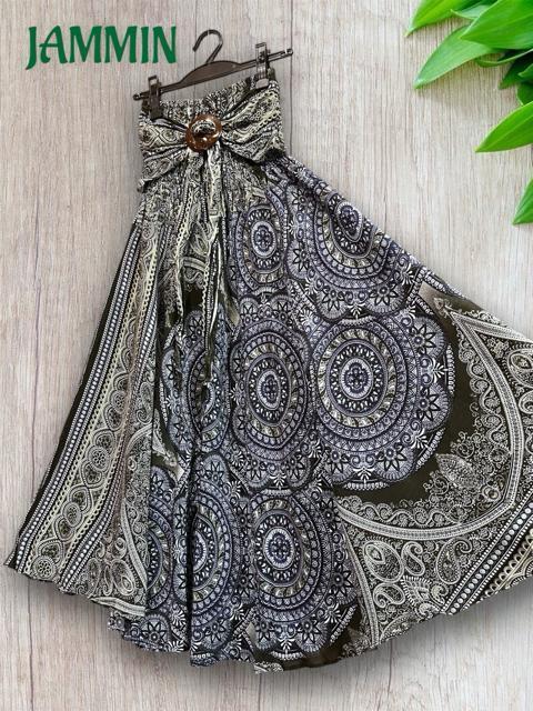 ペーズリー紋様柄フレアスカート アジアン エスニック ヒッピー ロングスカート < 女性ファッション  ペーズリー紋様柄フレアスカート アジアン エスニック ヒッピー ロングスカート < 女性ファッションの