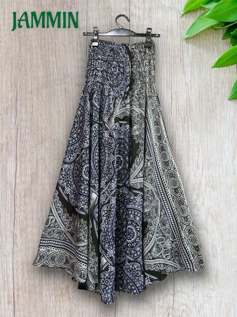 ペーズリー紋様柄フレアスカート アジアン エスニック ヒッピー ロングスカート < 女性ファッション  ペーズリー紋様柄フレアスカート アジアン エスニック ヒッピー ロングスカート < 女性ファッションの