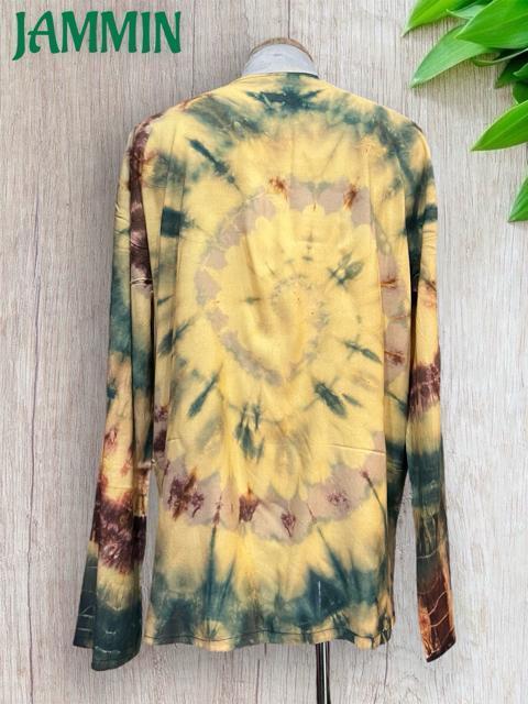 ぐるぐるタイダイクルタ ヒッピー アフリカン エスニック アジアン 長袖 < 男性ファッション ぐるぐるタイダイクルタ ヒッピー アフリカン エスニック アジアン 長袖 < 男性ファッションの