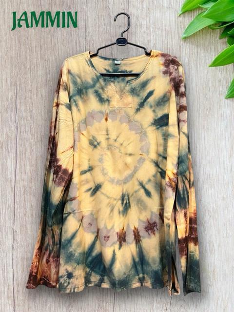 ぐるぐるタイダイクルタ ヒッピー アフリカン エスニック アジアン 長袖 < 男性ファッション ぐるぐるタイダイクルタ ヒッピー アフリカン エスニック アジアン 長袖 < 男性ファッションの