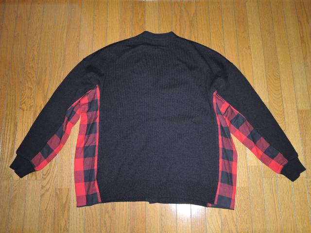 HYSTERIC GLAMOUR ヒステリックグラマー HYSTERIC!刺繍 カーディガン XL 黒 ブロックチェック切替ニット < ブランド HYSTERIC GLAMOUR ヒステリックグラマー HYSTERIC!刺繍 カーディガン XL 黒 ブロックチェック切替ニット < ブランドの