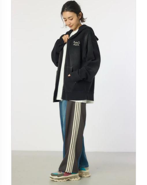 ロデオクラウンズ★ 【UNISEX】加工ジップパーカー(ブラック) < ブランド ロデオクラウンズ★ 【UNISEX】加工ジップパーカー(ブラック) < ブランドの