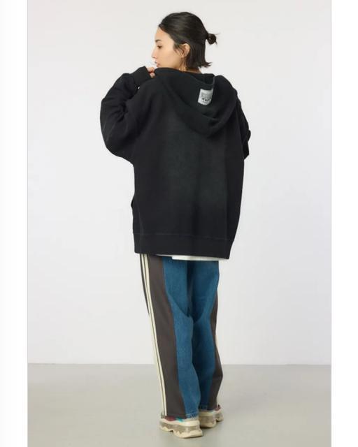 ロデオクラウンズ★ 【UNISEX】加工ジップパーカー(ブラック) < ブランド ロデオクラウンズ★ 【UNISEX】加工ジップパーカー(ブラック) < ブランドの