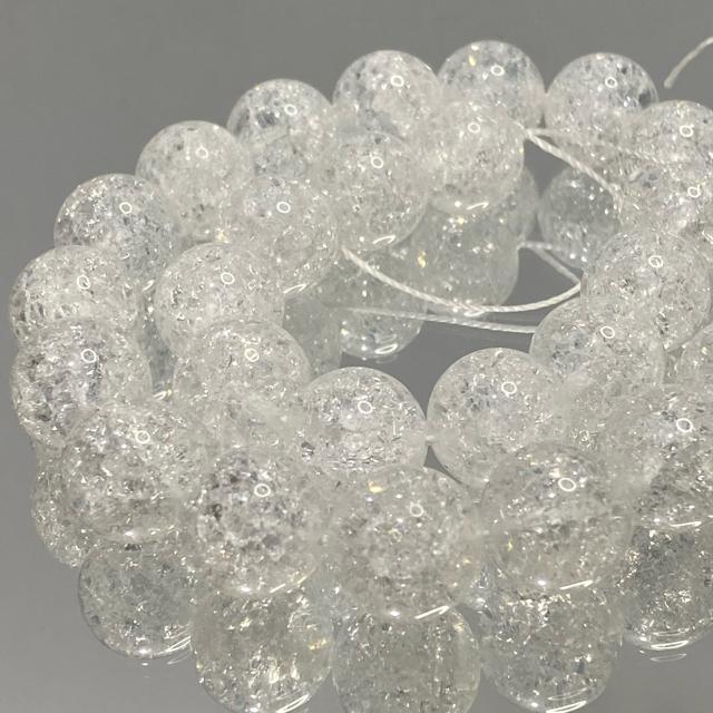 《連材》キラキラ クラック水晶 14mm珠 < ペット/手芸/園芸  《連材》キラキラ クラック水晶 14mm珠  < ペット/手芸/園芸の