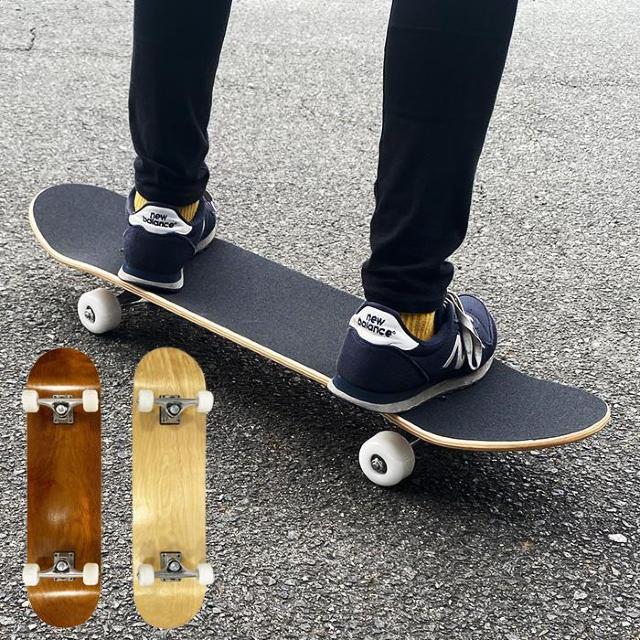 ★無地★ スケボー スケートボード 完成品 初心者 ナチュラル 他カラー有 < レジャー/スポーツ  ★無地★ スケボー スケートボード 完成品 初心者 ナチュラル 他カラー有 < レジャー/スポーツの