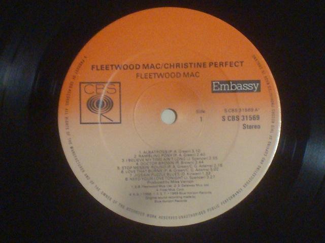 ALBATROSS / FLEETWOOD MAC AND CHRISTINE PERFECT  UK盤LP < CD/DVD/ビデオ  ALBATROSS / FLEETWOOD MAC AND CHRISTINE PERFECT  UK盤LP < CD/DVD/ビデオの
