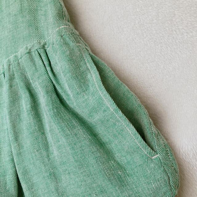 日本製 麻綿 メルシーボーク ライトグリーン サルエルパンツ バウンドコーデ 0サイズ N2m < ブランド 日本製 麻綿 メルシーボーク ライトグリーン サルエルパンツ バウンドコーデ 0サイズ N2m < ブランドの