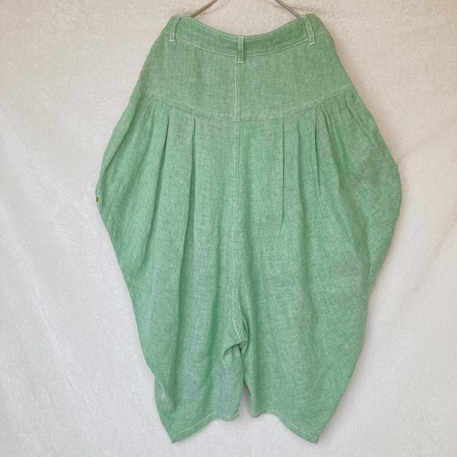 日本製 麻綿 メルシーボーク ライトグリーン サルエルパンツ バウンドコーデ 0サイズ N2m < ブランド 日本製 麻綿 メルシーボーク ライトグリーン サルエルパンツ バウンドコーデ 0サイズ N2m < ブランドの