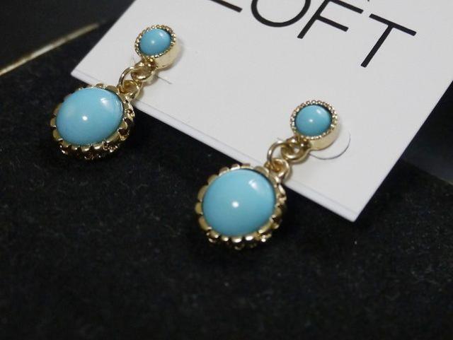 新品ANN TAYLOR LOFT ゴスロリ姫系アンティーク調水色ピアス < 女性アクセサリー/時計  新品ANN TAYLOR LOFT ゴスロリ姫系アンティーク調水色ピアス < 女性アクセサリー/時計の