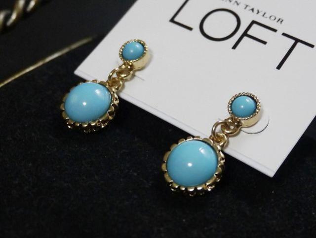 新品ANN TAYLOR LOFT ゴスロリ姫系アンティーク調水色ピアス < 女性アクセサリー/時計  新品ANN TAYLOR LOFT ゴスロリ姫系アンティーク調水色ピアス < 女性アクセサリー/時計の