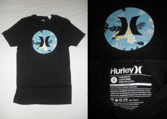 USAw T[tnyHurleyzPREMIUM FIT LOGOvgT US S BLK  uh 