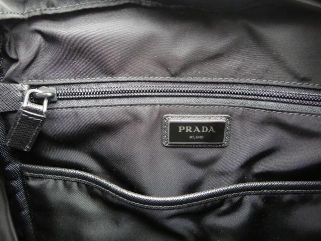 PRADA プラダ 2VZ135 TESSUTO CHARACT ロゴワッペン リュック  バックパック ブラック<美品> < ブランド  PRADA プラダ 2VZ135 TESSUTO CHARACT ロゴワッペン リュック  バックパック ブラック<美品> < ブランドの