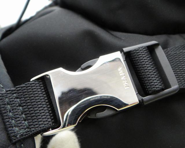 PRADA プラダ 2VZ135 TESSUTO CHARACT ロゴワッペン リュック  バックパック ブラック<美品> < ブランド  PRADA プラダ 2VZ135 TESSUTO CHARACT ロゴワッペン リュック  バックパック ブラック<美品> < ブランドの