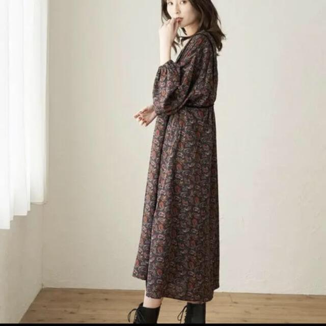 新品 novem 9 ペイズリーワンピース ブラック < 女性ファッション  新品 novem 9 ペイズリーワンピース ブラック < 女性ファッションの