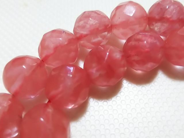 天然石★チェリークォーツ 8mm64面カット 半連  < 女性アクセサリー/時計  天然石★チェリークォーツ 8mm64面カット 半連  < 女性アクセサリー/時計の