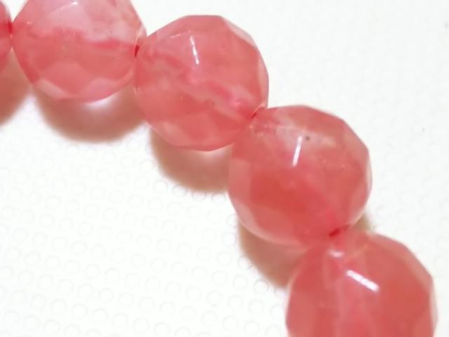 天然石★チェリークォーツ 8mm64面カット 半連  < 女性アクセサリー/時計  天然石★チェリークォーツ 8mm64面カット 半連  < 女性アクセサリー/時計の