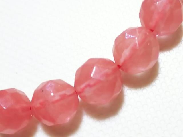 天然石★チェリークォーツ 8mm64面カット 半連  < 女性アクセサリー/時計  天然石★チェリークォーツ 8mm64面カット 半連  < 女性アクセサリー/時計の