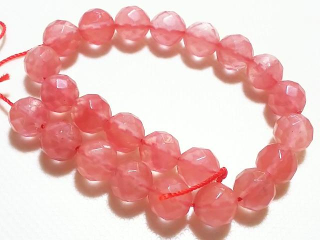 天然石★チェリークォーツ 8mm64面カット 半連  < 女性アクセサリー/時計  天然石★チェリークォーツ 8mm64面カット 半連  < 女性アクセサリー/時計の