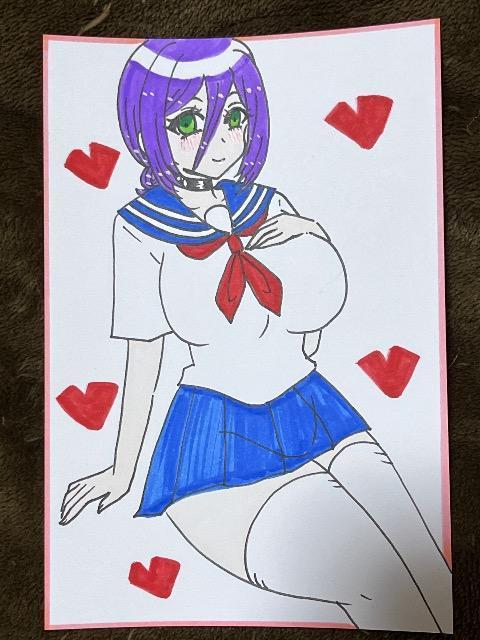 自作イラスト チェンソーマン レゼ ハガキサイズ 制服セーラー服コスプレH < アニメ/コミック/キャラクター 自作イラスト チェンソーマン レゼ ハガキサイズ 制服セーラー服コスプレH < アニメ/コミック/キャラクターの