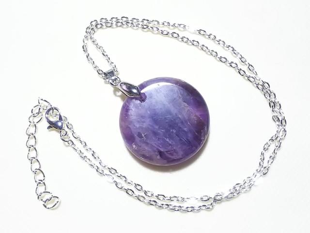 天然石★アメジスト コイン ペンダント < 女性アクセサリー/時計 天然石★アメジスト コイン ペンダント < 女性アクセサリー/時計の