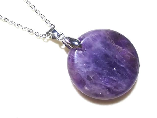 天然石★アメジスト コイン ペンダント < 女性アクセサリー/時計 天然石★アメジスト コイン ペンダント < 女性アクセサリー/時計の