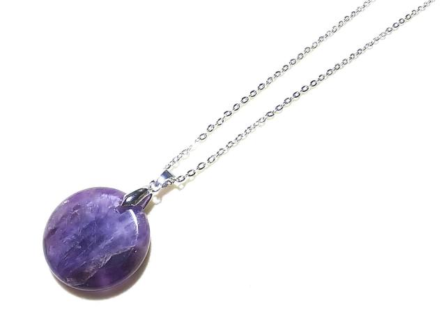 天然石★アメジスト コイン ペンダント < 女性アクセサリー/時計 天然石★アメジスト コイン ペンダント < 女性アクセサリー/時計の