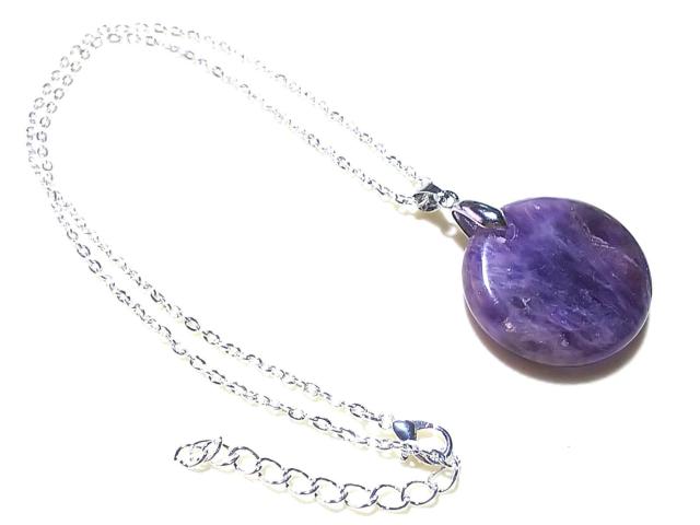 天然石★アメジスト コイン ペンダント < 女性アクセサリー/時計 天然石★アメジスト コイン ペンダント < 女性アクセサリー/時計の