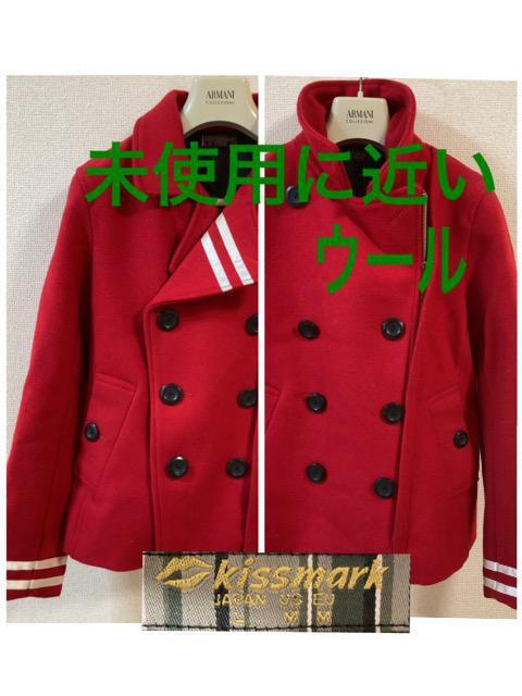 特価美品KissmarkウールコートPコートレッド赤チャックボタン高級感厚手暖かい情熱な赤に白のダブルライン、スタイリッシュ品薄 < 女性ファッション  特価美品KissmarkウールコートPコートレッド赤チャックボタン高級感厚手暖かい情熱な赤に白のダブルライン、スタイリッシュ品薄  < 女性ファッションの