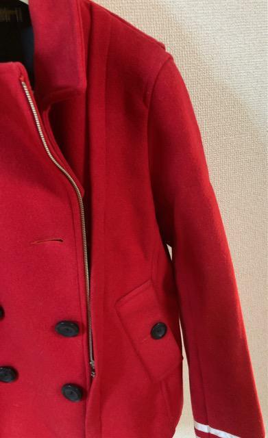 特価美品KissmarkウールコートPコートレッド赤チャックボタン高級感厚手暖かい情熱な赤に白のダブルライン、スタイリッシュ品薄 < 女性ファッション  特価美品KissmarkウールコートPコートレッド赤チャックボタン高級感厚手暖かい情熱な赤に白のダブルライン、スタイリッシュ品薄 < 女性ファッションの