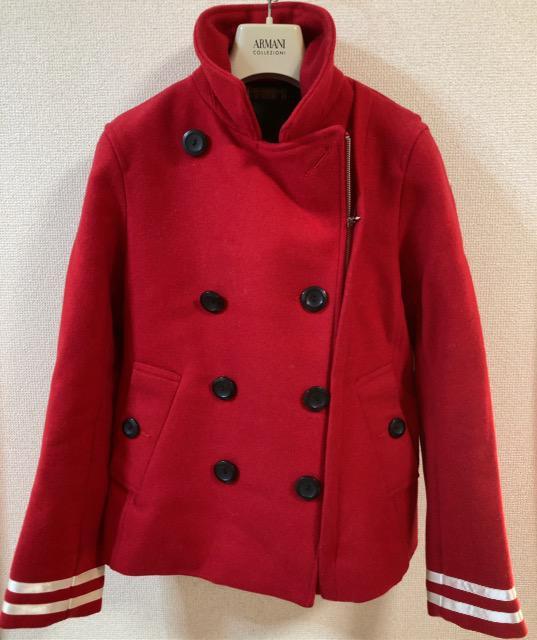 特価美品KissmarkウールコートPコートレッド赤チャックボタン高級感厚手暖かい情熱な赤に白のダブルライン、スタイリッシュ品薄 < 女性ファッション  特価美品KissmarkウールコートPコートレッド赤チャックボタン高級感厚手暖かい情熱な赤に白のダブルライン、スタイリッシュ品薄 < 女性ファッションの