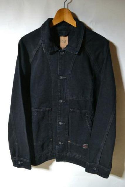 新品 GAP ギャップ デニム チョアジャケット 長袖 ブラック L メンズ 今季 秋冬 カバーオール ワークジャケット 未使用 < ブランド 新品 GAP ギャップ デニム チョアジャケット 長袖 ブラック L メンズ 今季 秋冬 カバーオール ワークジャケット 未使用 < ブランドの