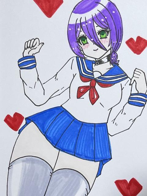 自作イラスト チェンソーマン レゼ ハガキサイズ 制服セーラー服コスプレ11 < アニメ/コミック/キャラクター 自作イラスト チェンソーマン レゼ ハガキサイズ 制服セーラー服コスプレ11 < アニメ/コミック/キャラクターの