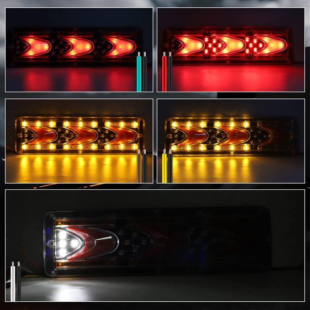 LED トラック テールランプ 24V シーケンシャル 流れる ウィンカー 左右2個セット < 自動車/バイク LED トラック テールランプ 24V シーケンシャル 流れる ウィンカー 左右2個セット < 自動車/バイク