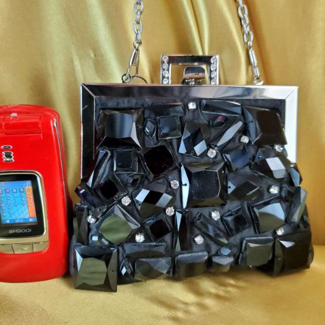 込み★定¥9.500★ブロックストーン使い!がま口2wayパーティーバック★ < 女性ファッション 込み★定¥9.500★ブロックストーン使い!がま口2wayパーティーバック★ < 女性ファッションの