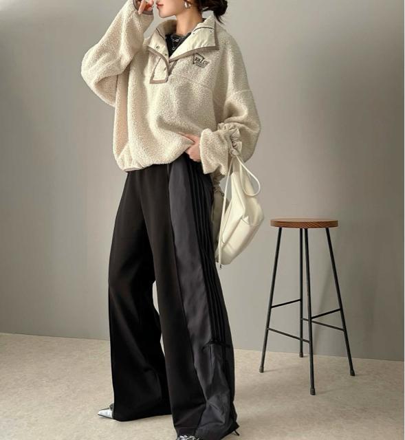 新品☆Java(ジャバ)パイピングスタンドボアブルゾン フリース☆W < 女性ファッション 新品☆Java(ジャバ)パイピングスタンドボアブルゾン フリース☆W < 女性ファッションの