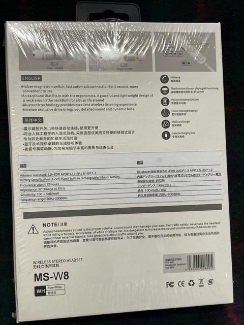 ワイヤレス ステレオイヤホン ネックバンドスタイル MS-W8 WIRELESS ホワイト ワイヤレスイヤホン ステレオヘッド < 家電/AV ワイヤレス ステレオイヤホン ネックバンドスタイル MS-W8 WIRELESS ホワイト ワイヤレスイヤホン ステレオヘッド < 家電/AVの