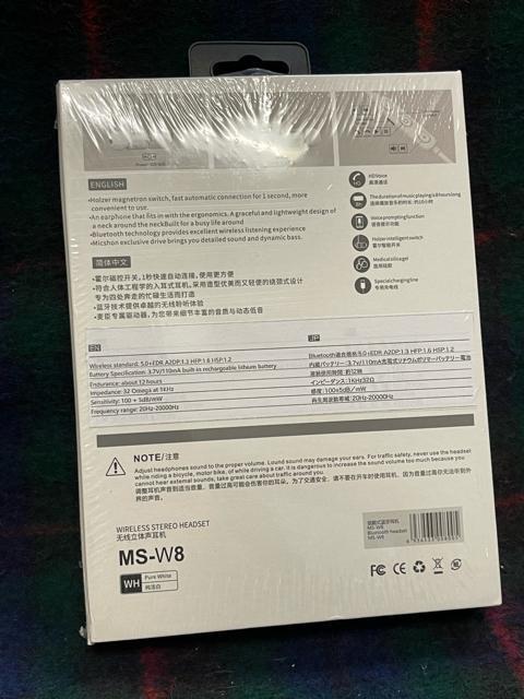 ワイヤレス ステレオイヤホン ネックバンドスタイル MS-W8 WIRELESS ホワイト ワイヤレスイヤホン ステレオヘッド < 家電/AV ワイヤレス ステレオイヤホン ネックバンドスタイル MS-W8 WIRELESS ホワイト ワイヤレスイヤホン ステレオヘッド < 家電/AVの