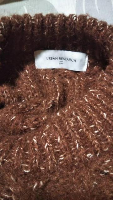 URBAN RESEARCH UR lab. ケーブル編クルーネックニット ブラウン レディース長袖ニット メランジニット < ブランド URBAN RESEARCH UR lab. ケーブル編クルーネックニット ブラウン レディース長袖ニット メランジニット < ブランドの