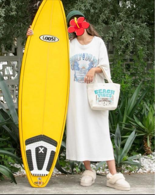 サーフィンテーマ ロングワンピース ケイトリンワンピース【SURF&Palms】 < 女性ファッション サーフィンテーマ ロングワンピース ケイトリンワンピース【SURF&Palms】 < 女性ファッションの