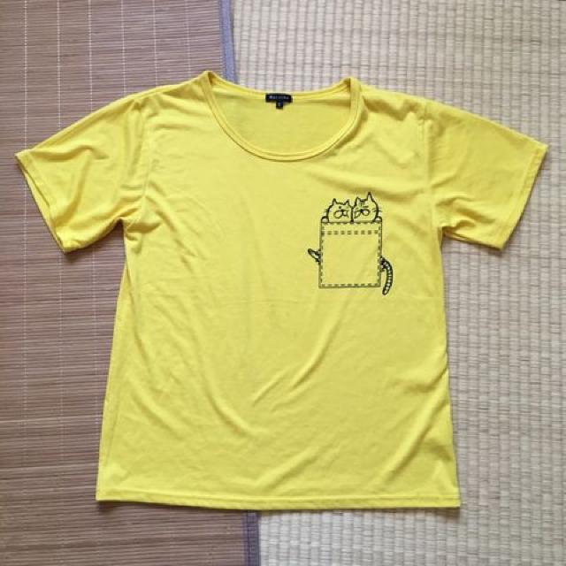 大きいサイズ3L・ポケット隠れ猫キャラクター柄Tシャツ < 女性ファッション  大きいサイズ3L・ポケット隠れ猫キャラクター柄Tシャツ  < 女性ファッションの