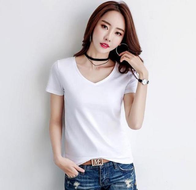 残1点★圧倒的ネット最安値790円★超人気Vネック半袖トップス 白M < 女性ファッション  残1点★圧倒的ネット最安値790円★超人気Vネック半袖トップス 白M < 女性ファッションの