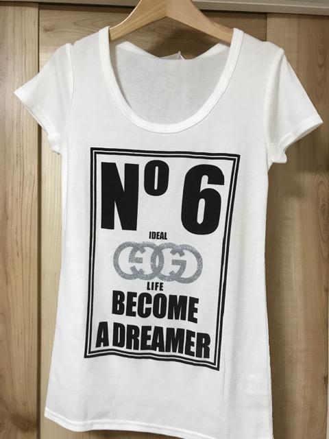 ☆新品未使用☆薄手PARKGIRLN°6ロゴ入りラメ付きTシャツ < 女性ファッション  ☆新品未使用☆薄手PARKGIRLN°6ロゴ入りラメ付きTシャツ  < 女性ファッションの