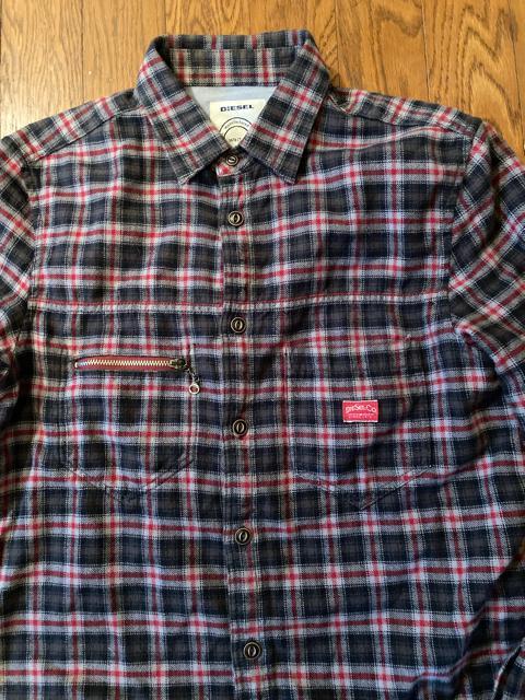 DIESEL ディーゼル ネルシャツ チェック トルコ製 メンズ アメカジ コットン 古着 ジッパー 好配色 最終値下げ! < ブランド  DIESEL ディーゼル ネルシャツ チェック トルコ製 メンズ アメカジ コットン 古着 ジッパー 好配色 最終値下げ! < ブランドの