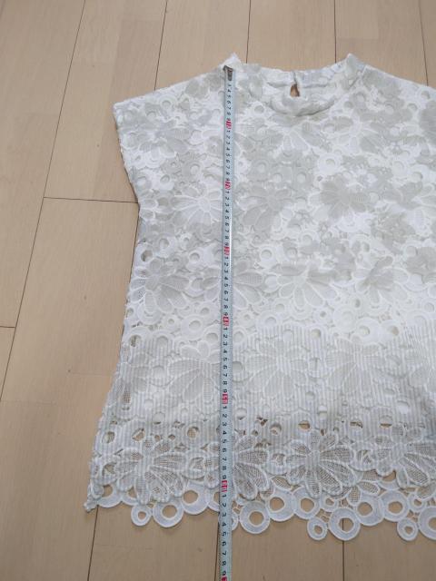 Bou Jeloud お洒落なレースフレンチ袖ブラウス L < ブランド  Bou Jeloud お洒落なレースフレンチ袖ブラウス L < ブランドの