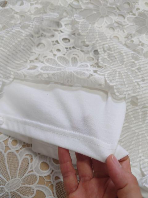 Bou Jeloud お洒落なレースフレンチ袖ブラウス L < ブランド  Bou Jeloud お洒落なレースフレンチ袖ブラウス L < ブランドの