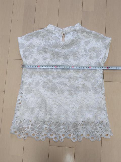 Bou Jeloud お洒落なレースフレンチ袖ブラウス L < ブランド  Bou Jeloud お洒落なレースフレンチ袖ブラウス L < ブランドの